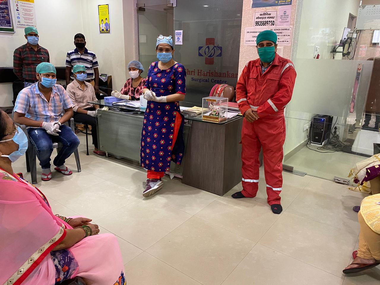 Upendra Kumar roushan at Hospital during corona lockdown