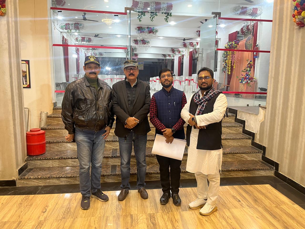 Upendra Kumar Roushan with politician